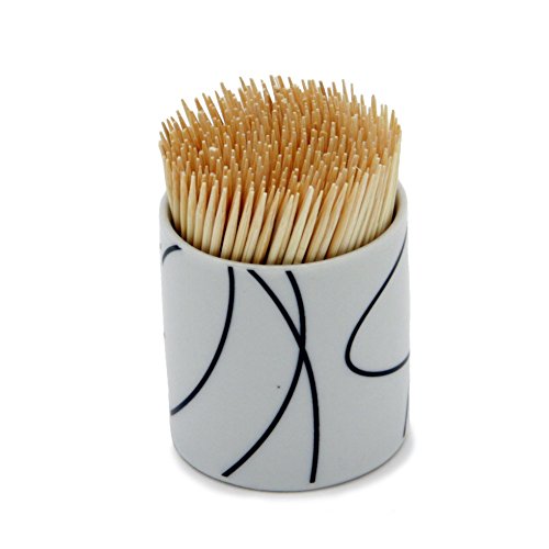 Chef CRAFT 21515 350-Piece Toothpicks with Ceramic Holder (Design May Vary)