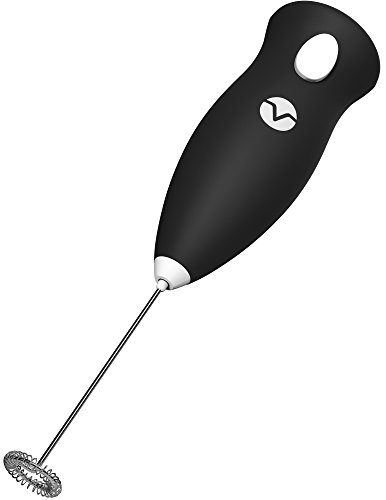 Vremi Handheld Milk Frother Wand - Battery Operated COFFEE Frother and Foam Maker with Steel Whisk f