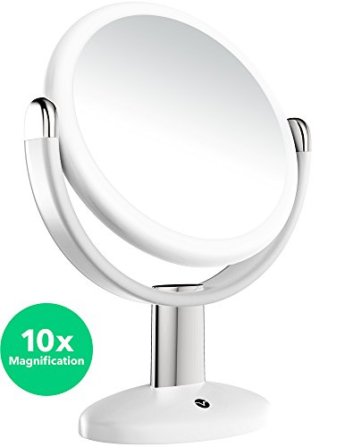 Vremi 10x Magnified Vanity MIRROR - 7 Inch Round Makeup Cosmetic MIRROR for Bathroom or Bedroom Tabl
