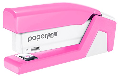 ''PaperPro inCOURAGE 20 Reduced Effort Compact STAPLER with Built-in Staple Remover, 20 Sheets, Pink/