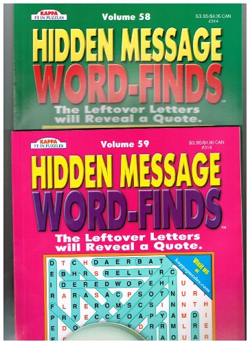 ''Hidden Message Word-Finds Set of 2, Volumes may vary (See Seller Comments for Volumes) by Kappa''