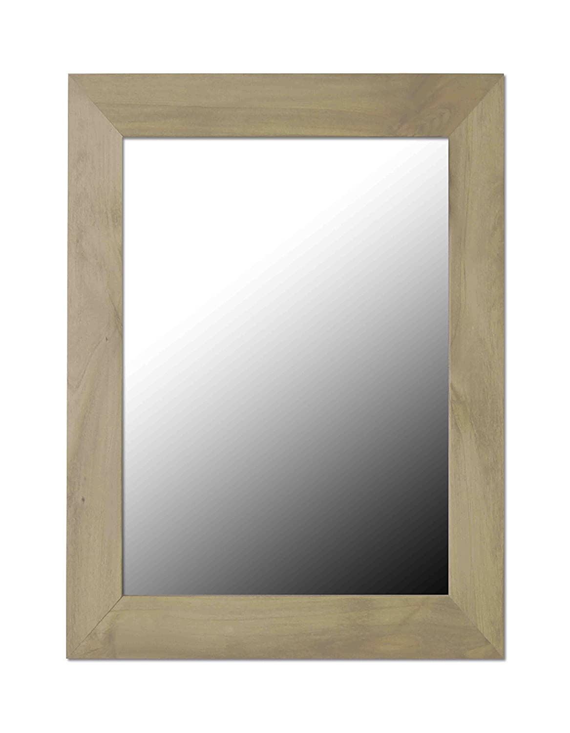 ''Home Basics Contemporary Rectangle Wall MIRROR, Natural''