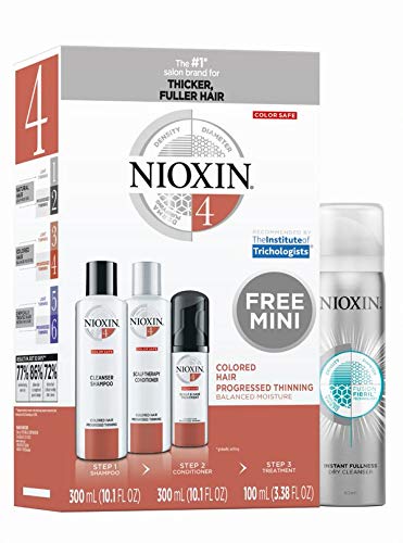 ''Nioxin HAIR System Care Kit 4 with Instant Fullness Dry Cleanser, Peppermint Oil, 4.52 oz.''
