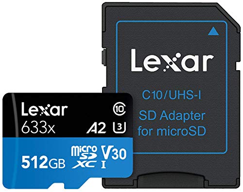 Lexar High-Performance 633x microSDXC UHS-I Card- 512GB