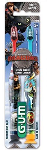 ''Sunstar 4060K How to Train Your DRAGON - Manual Toothbrush, Dome Trim Bristle, Value Pack''