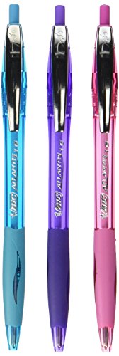 ''BIC Atlantis Bold Retractable Fashion Ball PEN, Bold Point (1.6mm), Assorted Colors, 3-Count''