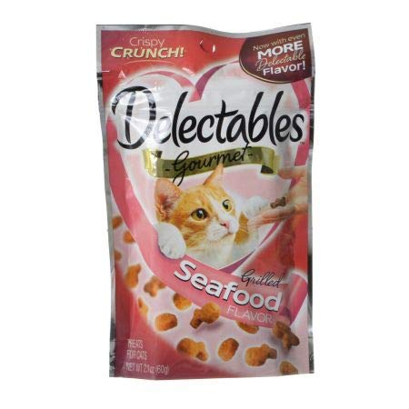 Delectables Gourmet Crunchy Cat Treats 2.1Oz - Grilled Seafood