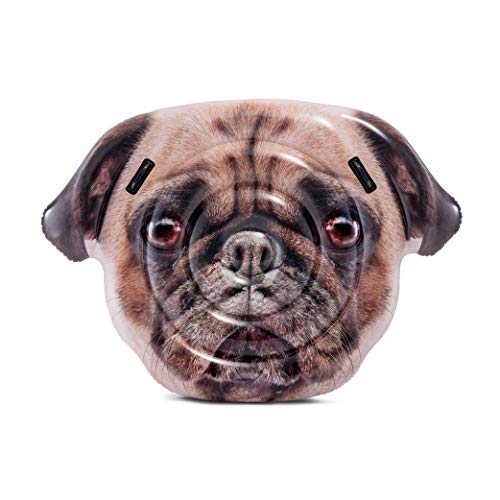''Intex Pug Face Inflatable Island, 68in x 51in''