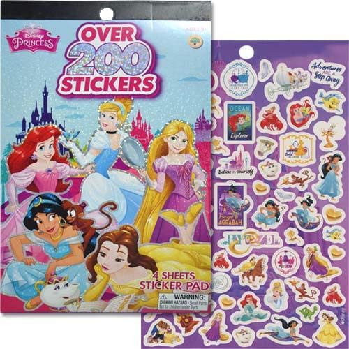 UPD Disney Princess STICKER Pad 200 + STICKERS