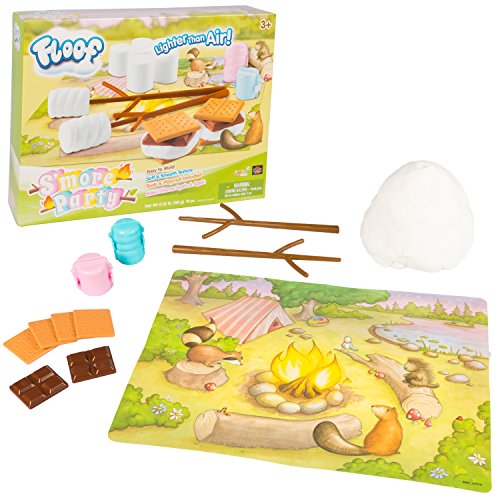 Floof Modeling Clay - Reuseable Indoor Snow - S'More Party with 14 PIECES.