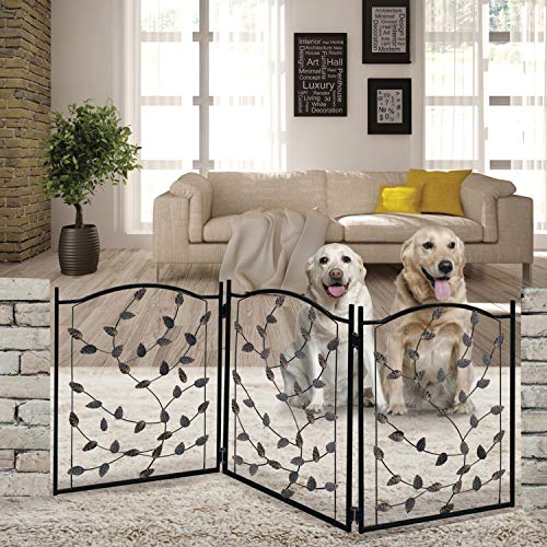 Hoovy Freestanding Metal Pet Gate: Foldable & Extendable DOG & Puppy Gate for Home & Office Use | Ke