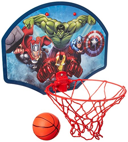 ''Marvels Avengers Hulks Thor Captain America 13.5 X 10 BASKETBALL Set Ball, Hoop, Net & Door Hanger''